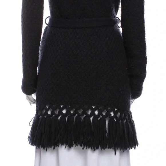 Rebecca Taylor Cardigan cable knitted black mohair size XS-S​​​ - Picture 4 of 4